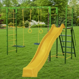 Уличный спортивный комплекс ''Олимпик 6.3'' c пластик. горкой