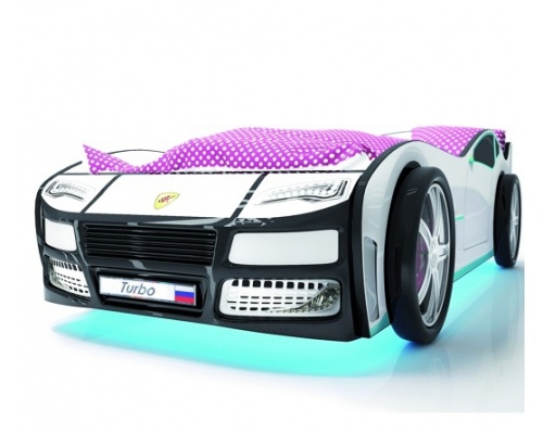 Кровать-машинка ''Турбо'' с подъёмным механизмом и матрасом