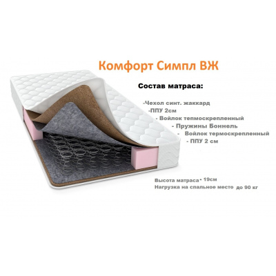 Матрас ортопедический Комфорт ''Симпл ВЖ''