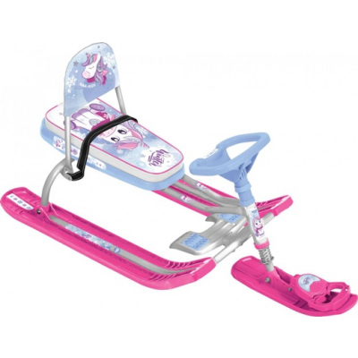 Снегокат ''Тимка спорт 4-1'' MAGIC с единорогом со спинкой ТС4-1М/ЕР