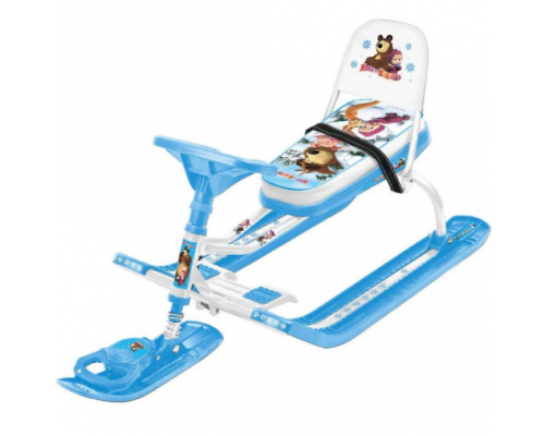 Снегокат ''Маша и Медведь'' со спинкой СММ2